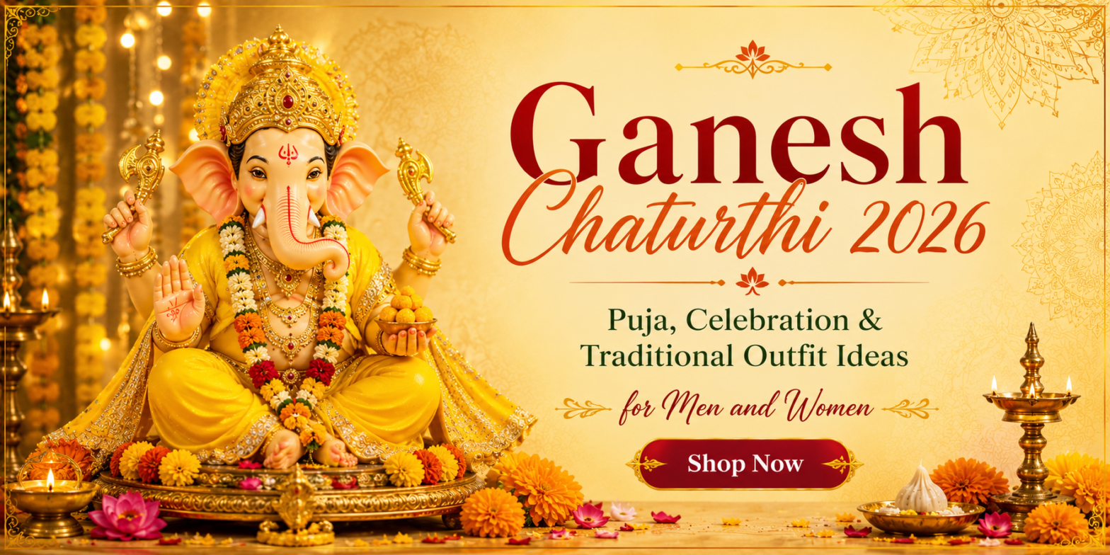 Ganesh Chaturthi 2026 Puja, Celebration & Traditional Outfit Ideas for Men and Women